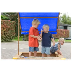 Houten Zandbak met Waterbakken en Afdekzeil-SwingKing Online