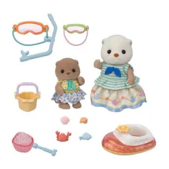 5804 Zeeotter Zussen Splashy Snorkel set-Sylvanian Families