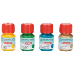 Art Creat.Glas & Porselein Dekkend 4x30ml Groen Goud>Talens New