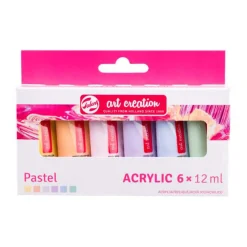 Art Creation Acrylverf Set Pastel, 6x12ml-Talens Best