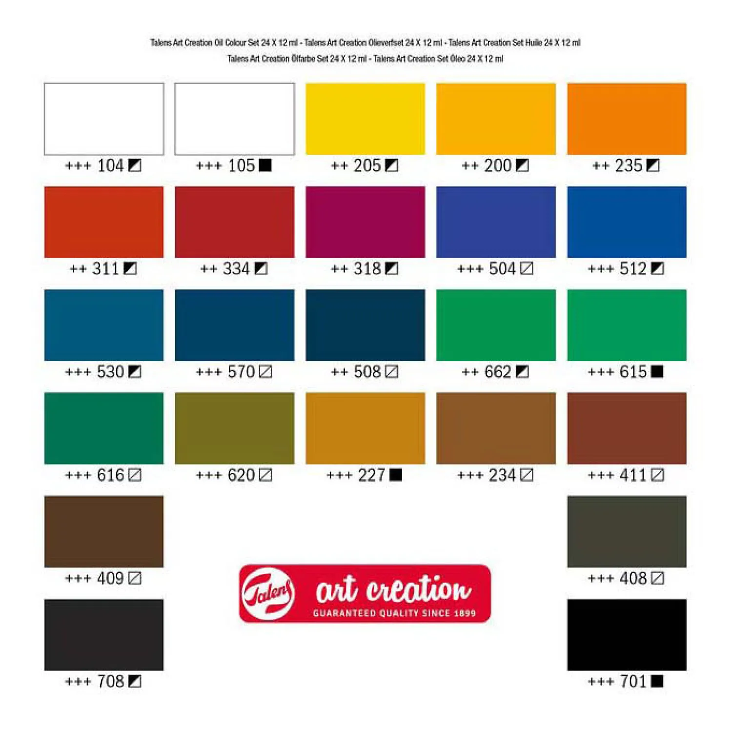 Art Creation Olieverfset 24x12ml-Talens Sale