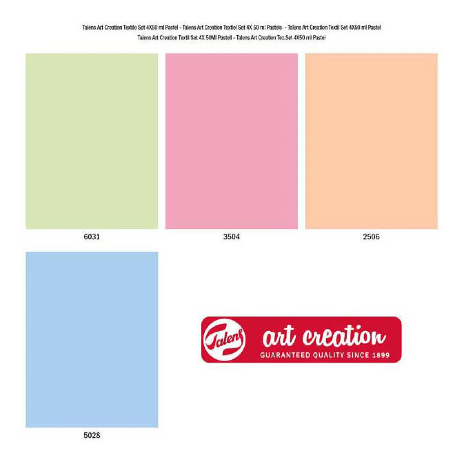Art Creation Textielverf Pastel 4x50ml>Talens Online