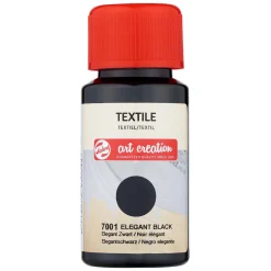 Talens Art Creation Textiel Fles 50ml Elegant Zwart 7001 New