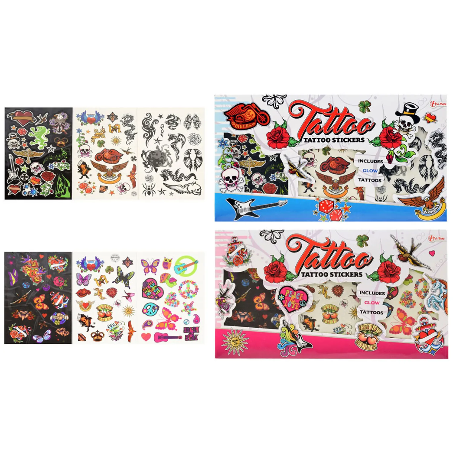 Tattoostickers met Glow in the Dark>Toi-Toys Hot