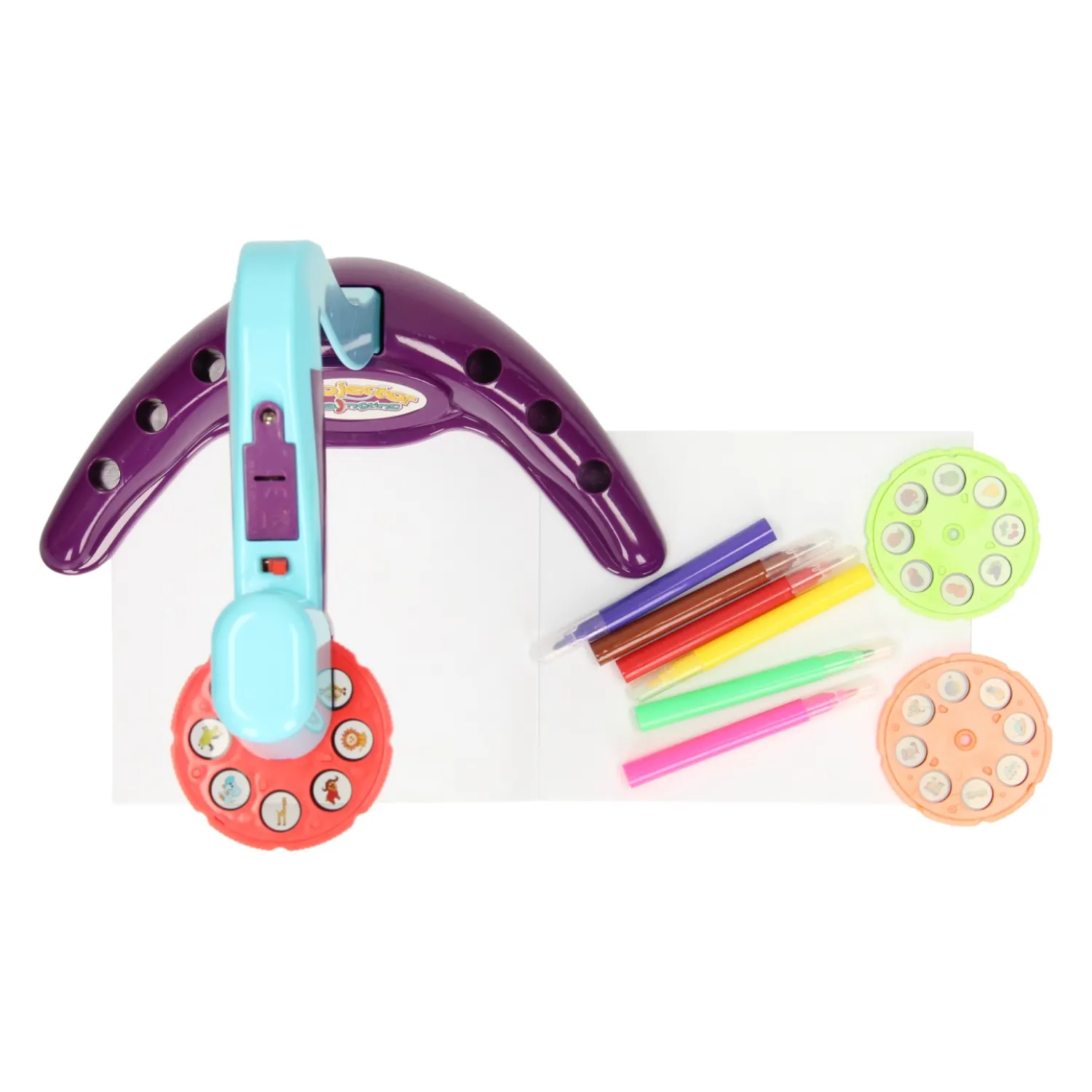 Teken Projector Blauw Paars, 11dlg.>