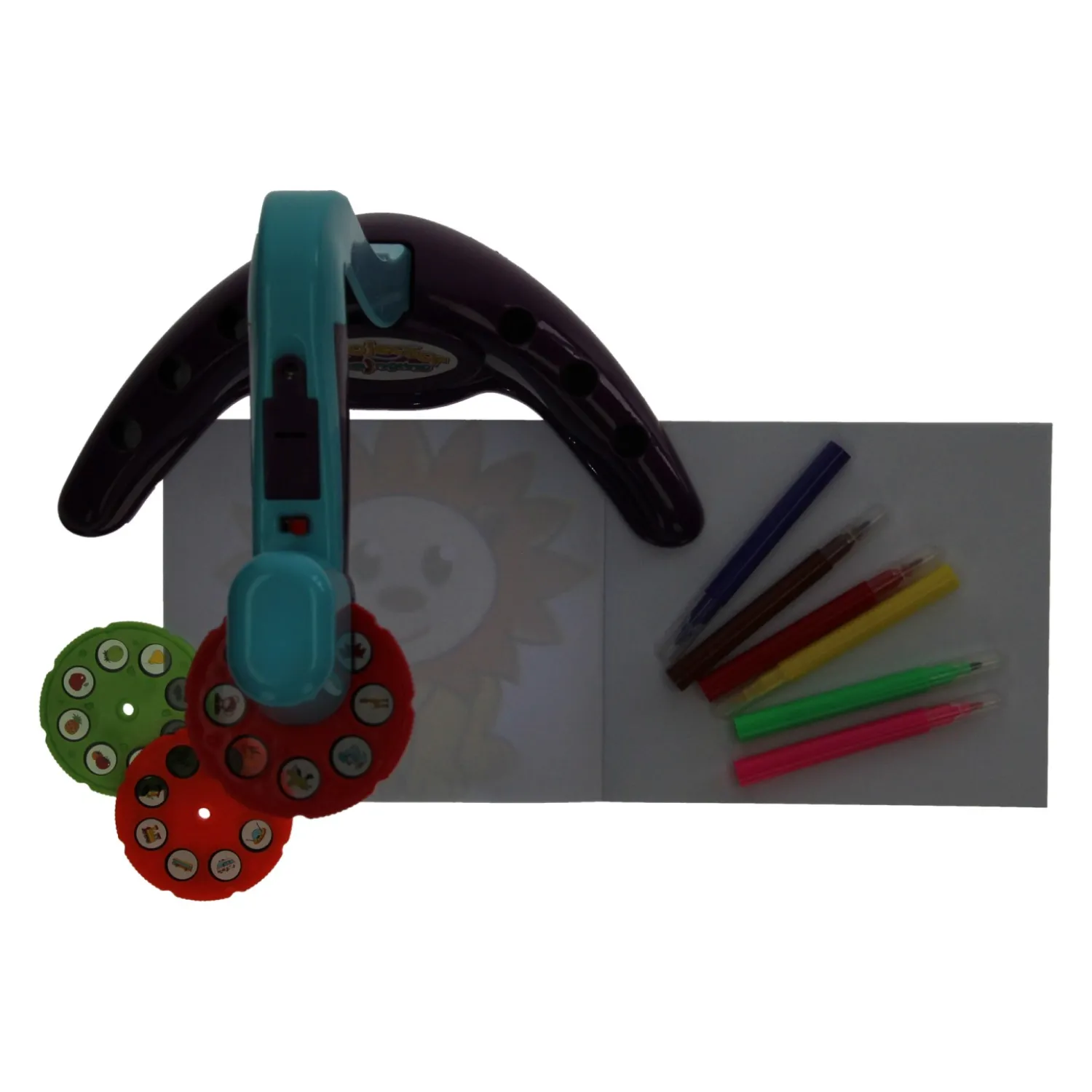 Teken Projector Blauw Paars, 11dlg.>