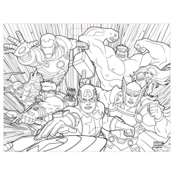Tekenblok Avengers met Stickers en 3 Krijtjes, 40 Vellen><noscript><img width=