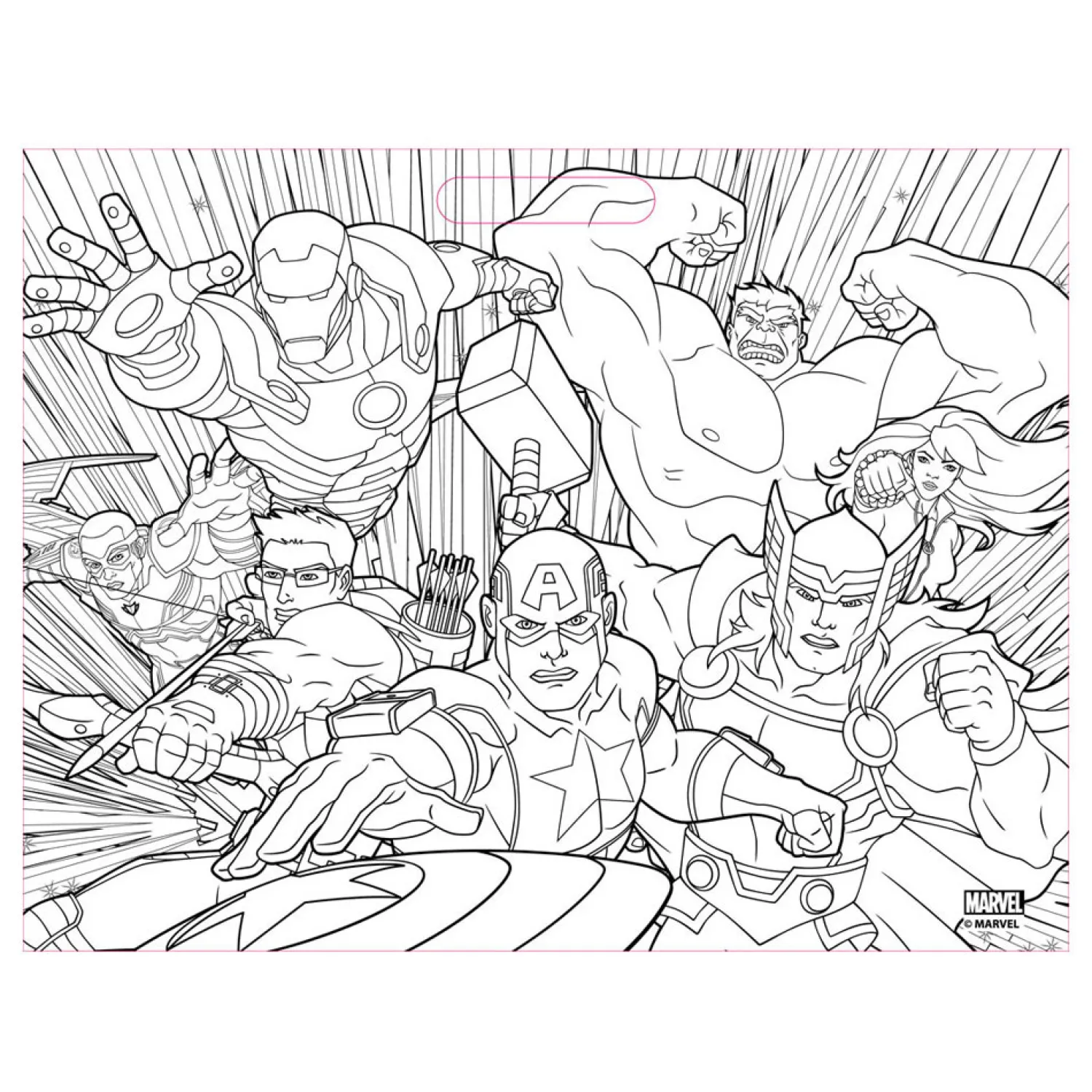 Tekenblok Avengers met Stickers en 3 Krijtjes, 40 Vellen> Discount