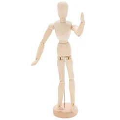 Tekenpop Hout, 33cm- Discount