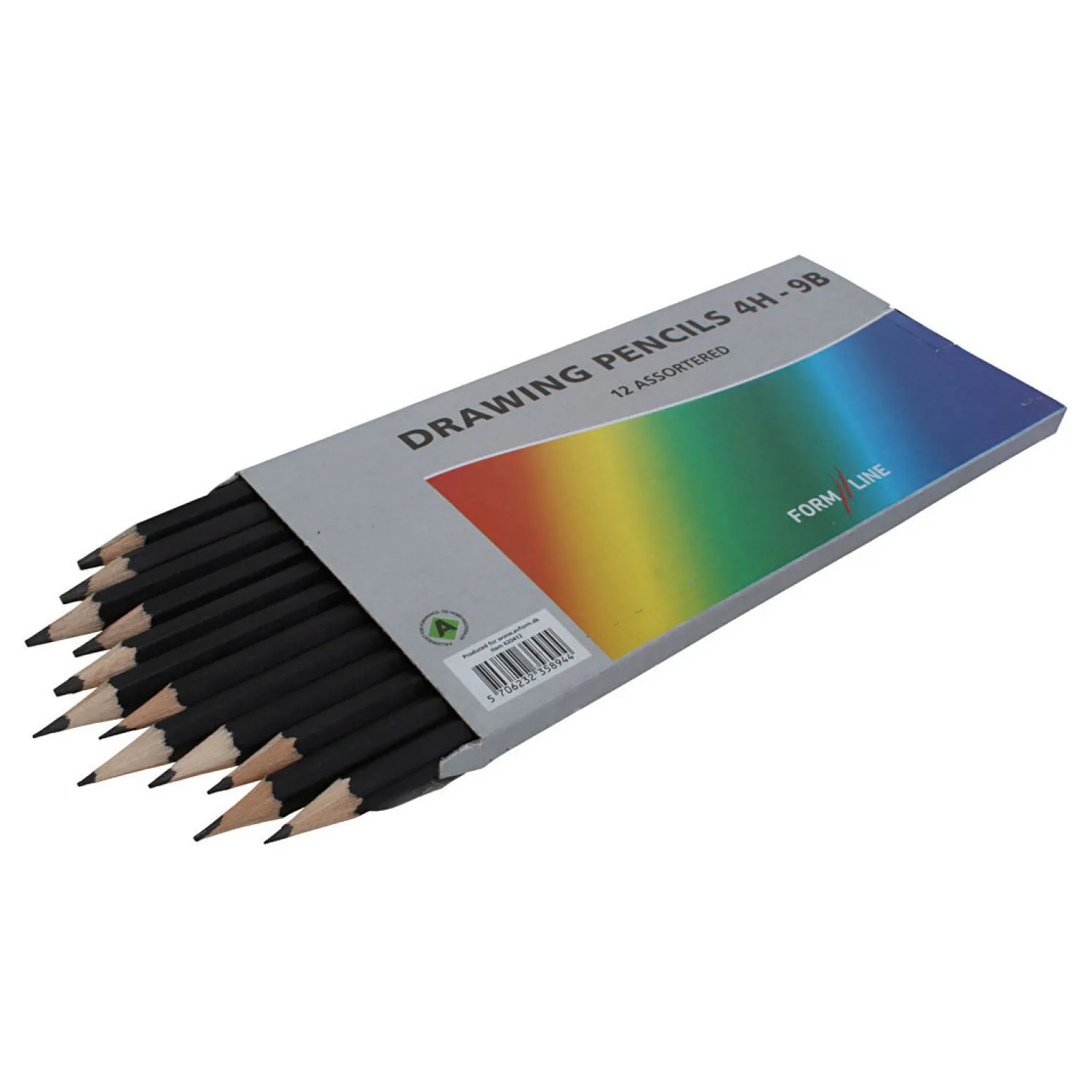 Tekenpotlood 4H-9B, 12st.>Creativ Company Hot