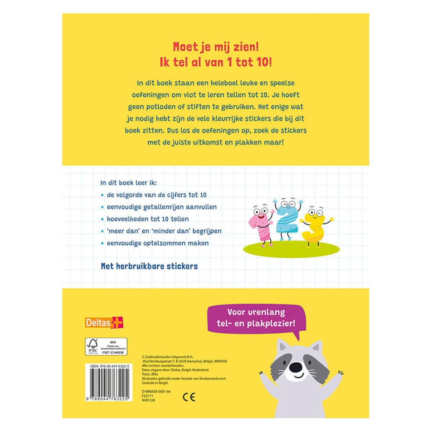 Deltas Tellen van 1 Tot 10 met Stickers (5-6 j.) Sale