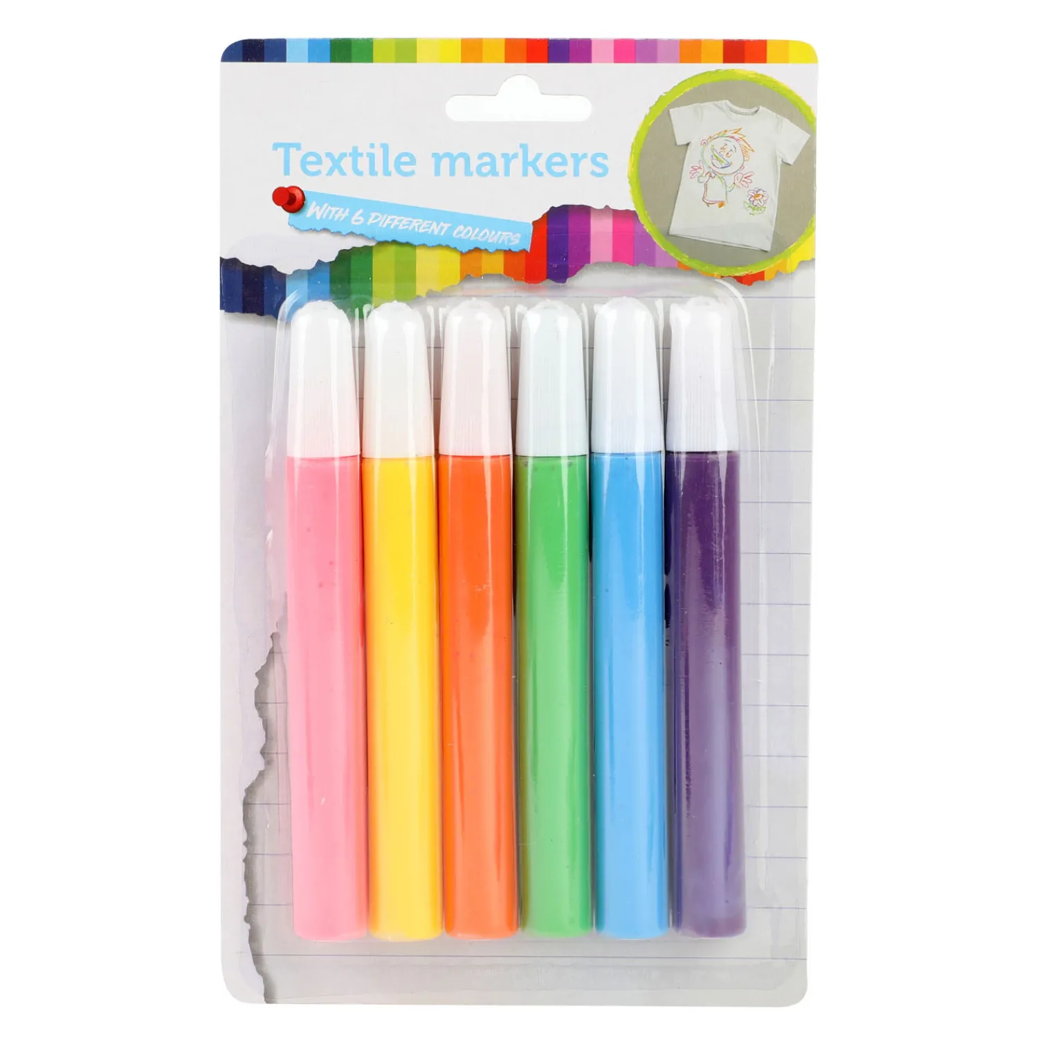 Toi-Toys Textielstiften Tropical, 6st. Sale