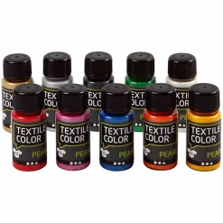 Textielverf Diverse Kleuren, 10x50ml.-Creativ Company New