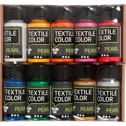Textielverf Diverse Kleuren, 10x50ml.-Creativ Company New