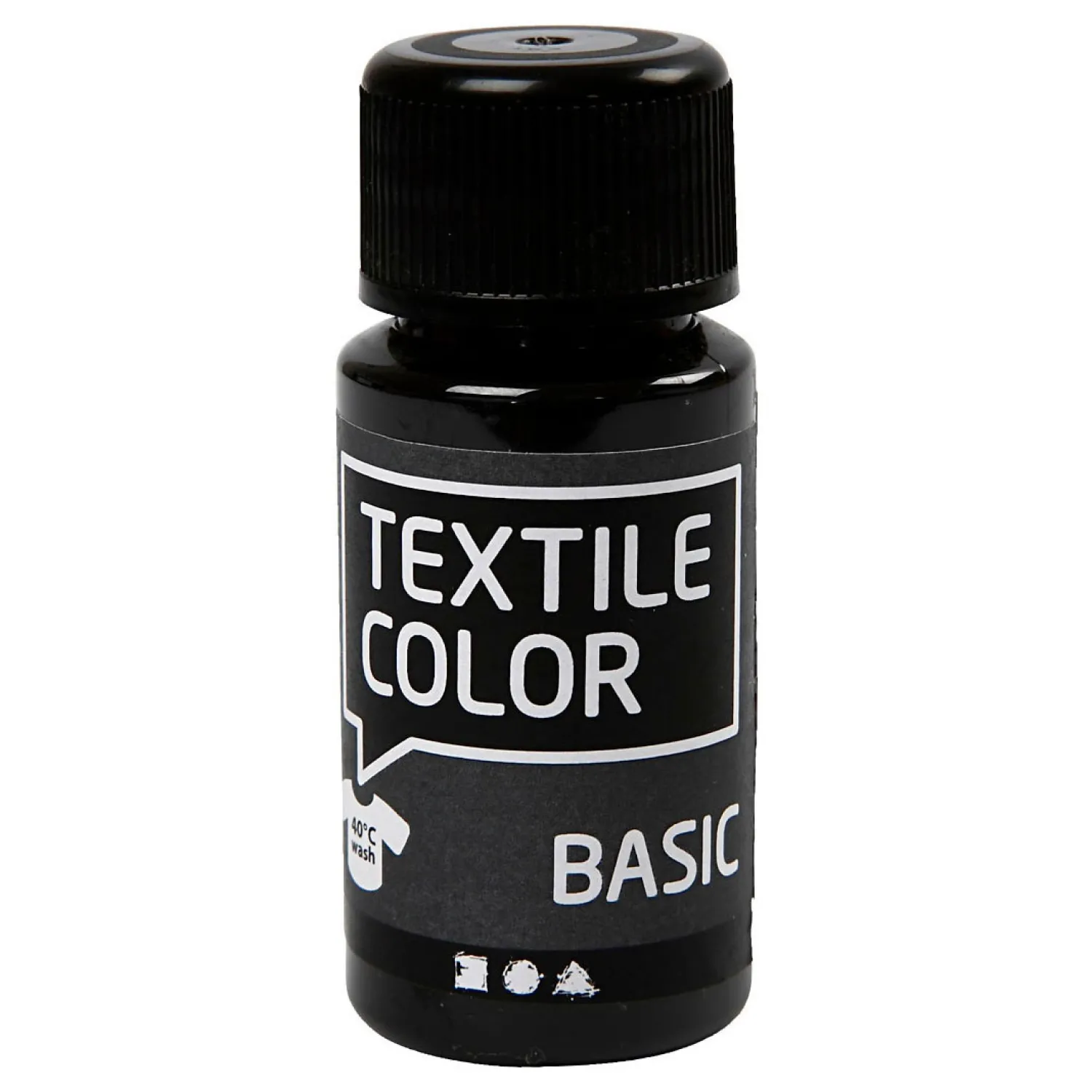 Textile Color Semi-dekkende Textielverf - Zwart, 50ml-Creativ Company Online