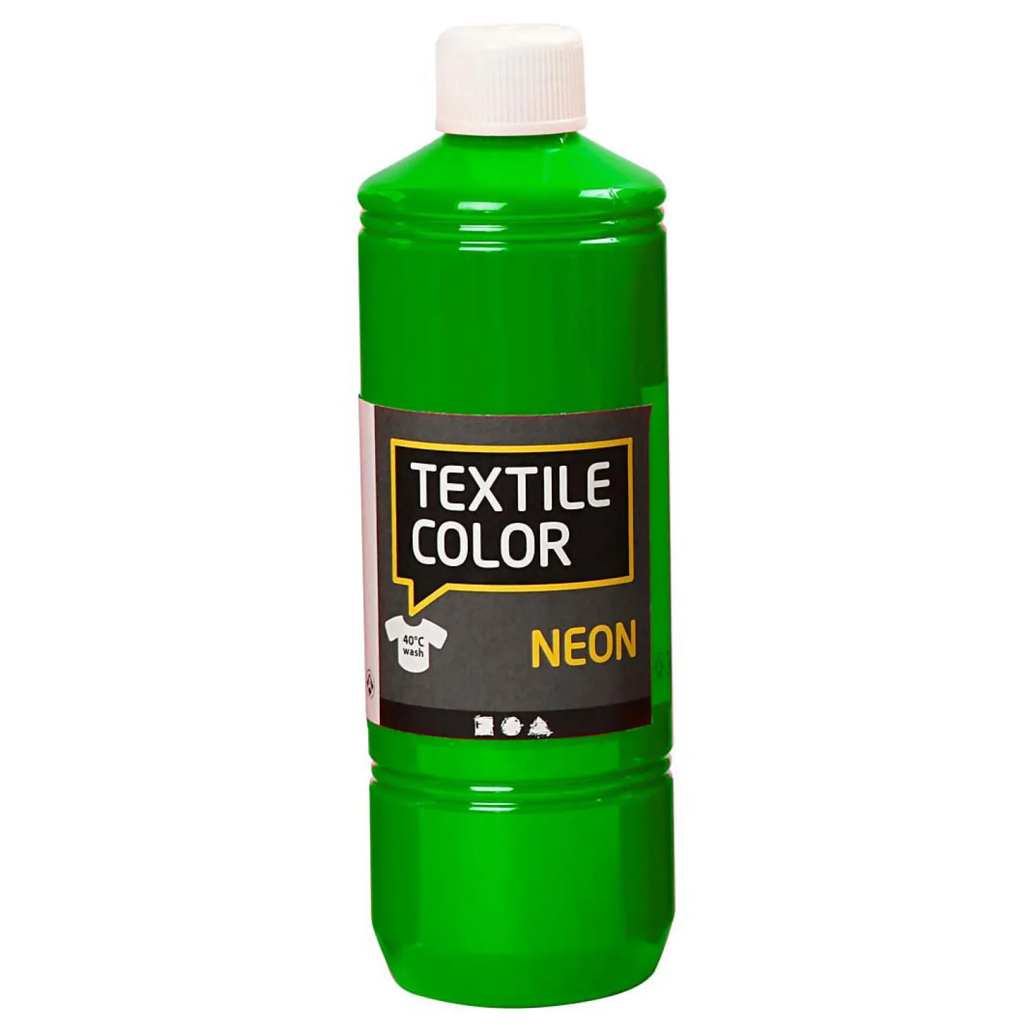 Textile Color Semi-dekkende Textielverf - Neon Groen, 500ml-Creativ Company Best