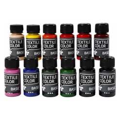 Creativ Company Textile Color Semi-dekkende Textielverf, 12x50ml