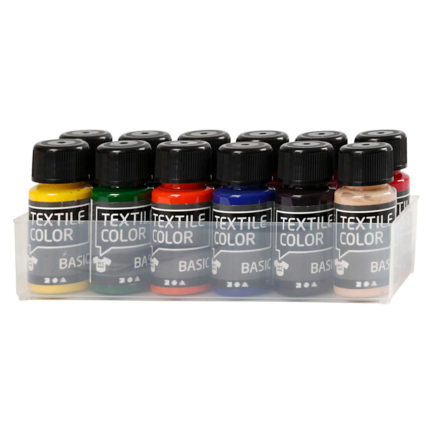 Creativ Company Textile Color Semi-dekkende Textielverf, 12x50ml
