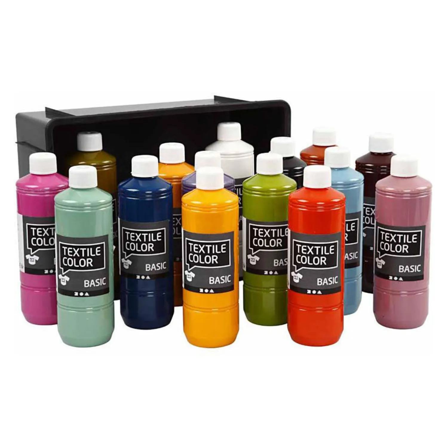 Textile Color Semi-dekkende Textielverf, 15x500ml-Creativ Company Sale