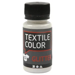 Creativ Company Textile Color Transparant Glitter voor Textielverf, 50ml Clearance