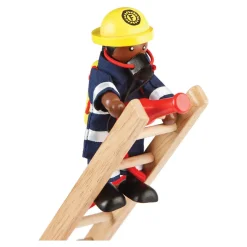 Houten Poppenhuis Poppen Brandweermannen, 4st.-Tidlo New