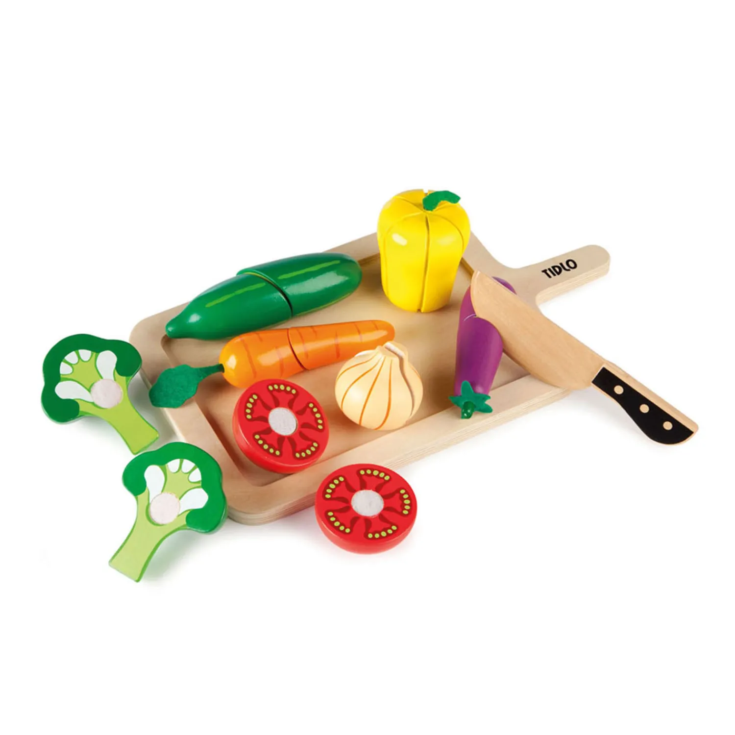 Houten Snijgroenten Speelset, 20dlg.-Tidlo Hot