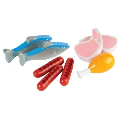 Houten Speeleten Vlees en Vis in Kist, 8dlg.>Tidlo Hot