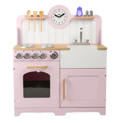 Tidlo Houten Speelkeuken Landelijk Roze, 7dlg. Hot