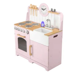 Tidlo Houten Speelkeuken Landelijk Roze, 7dlg. Hot