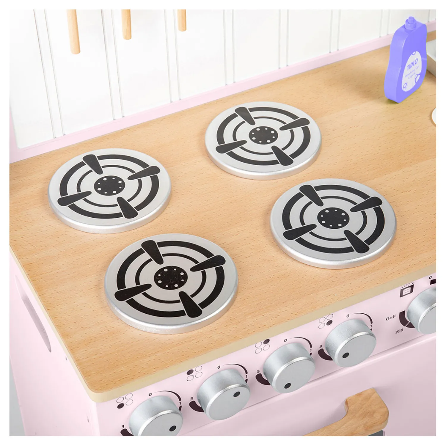 Tidlo Houten Speelkeuken Landelijk Roze, 7dlg. Hot