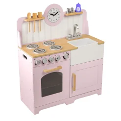 Tidlo Houten Speelkeuken Landelijk Roze, 7dlg. Hot