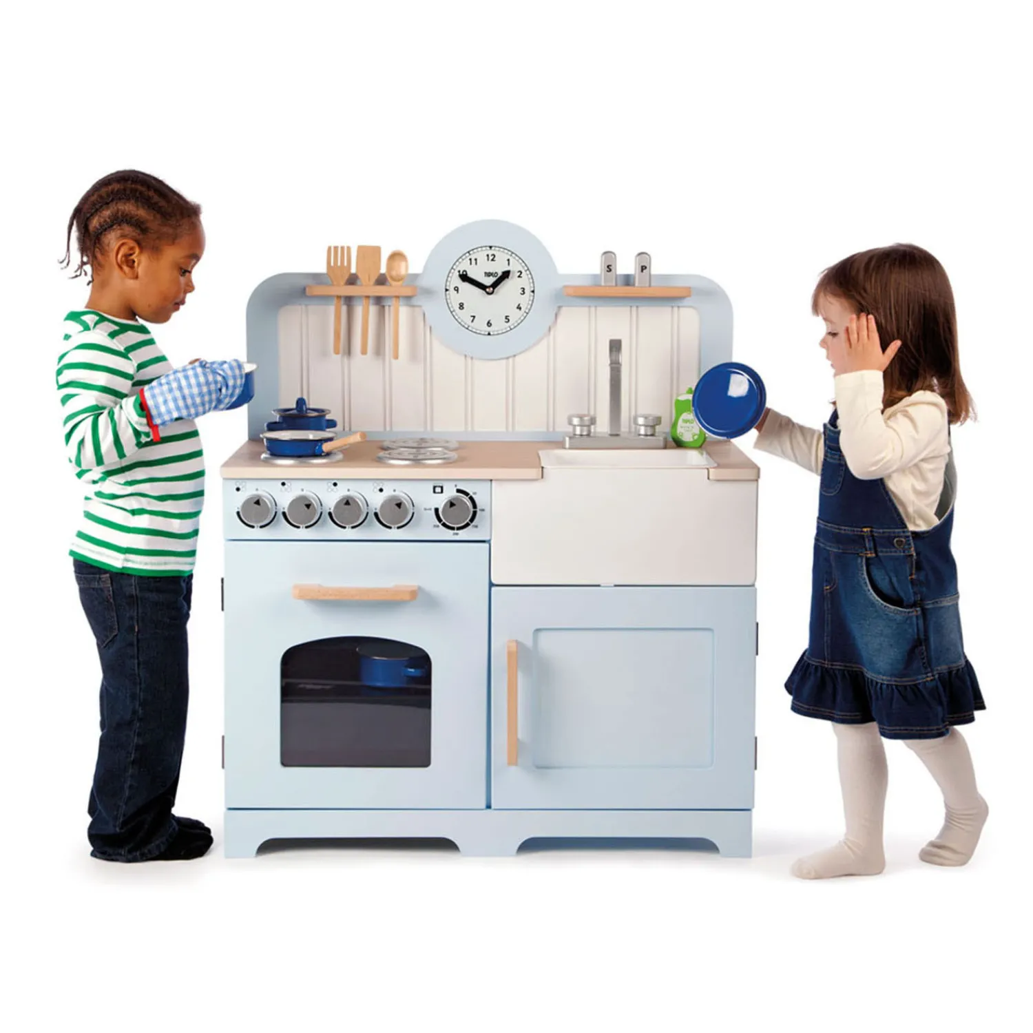 Houten Speelkeuken Landelijk,7dlg.>Tidlo Discount