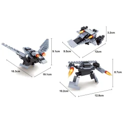 Titans Robot Bouwblokjes Bouwset 3-in-1- New