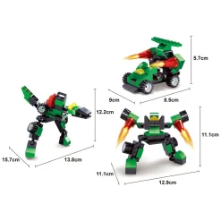 Titans Robot Bouwblokjes Bouwset 3-in-1- New
