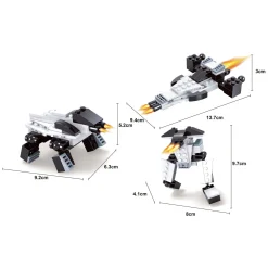 Titans Robot Bouwblokjes Bouwset 3-in-1- New