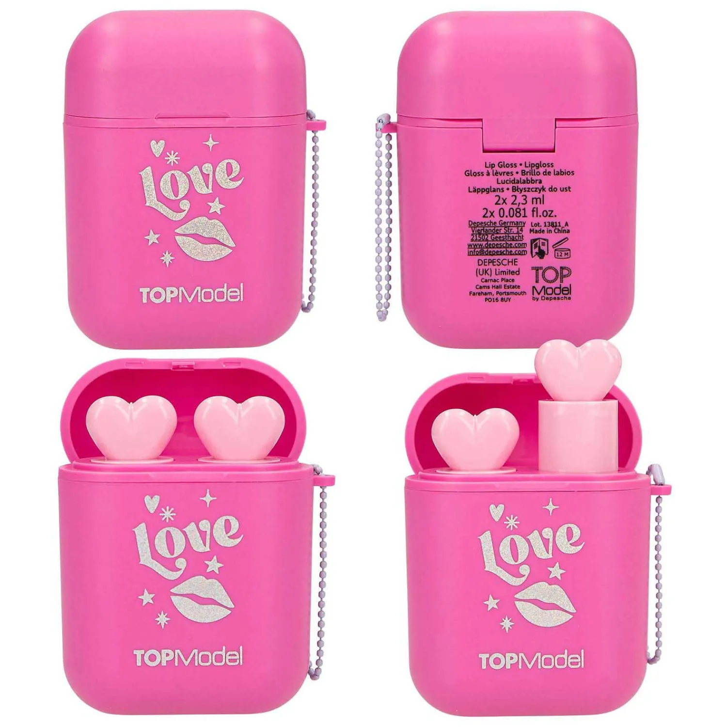 Lipgloss in Oordopjes Doosje - 2st.-TOPModel