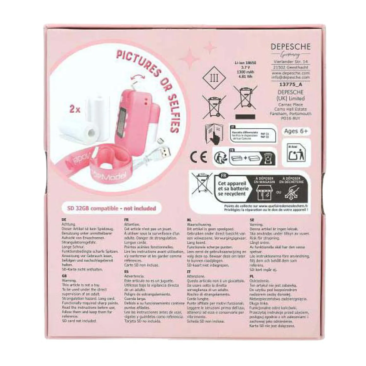 Depesche TOPModel Print Camera New