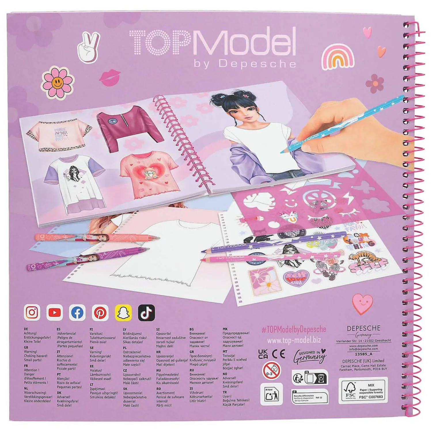 T-Shirt Designer Kleurboek-TOPModel New
