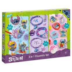 Creative Craft Group Totum 3in1 Stitch Diamond Painting, Armbanden maken en Gips Gieten Knutselset New