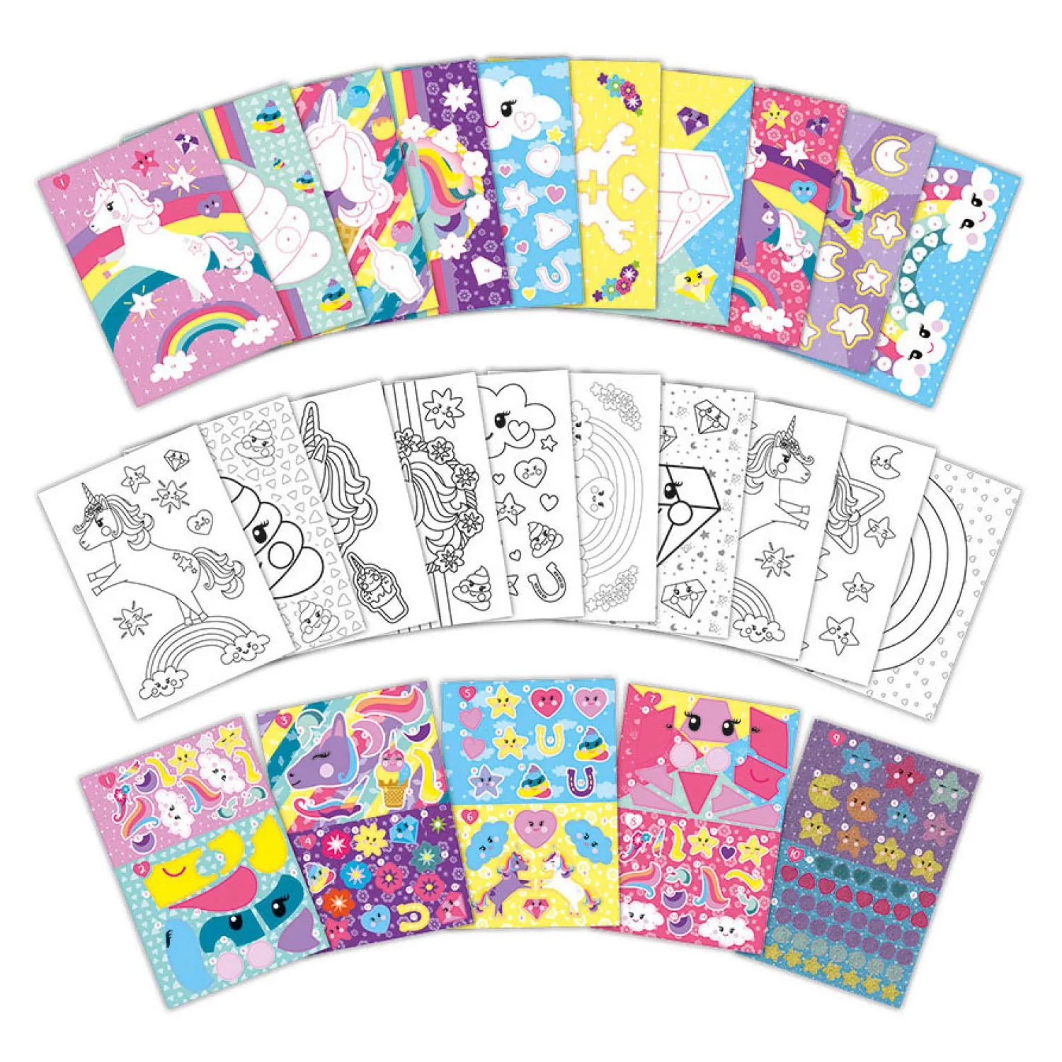 Stickerboek Stickeren op nummer Eenhoorn>Totum Outlet