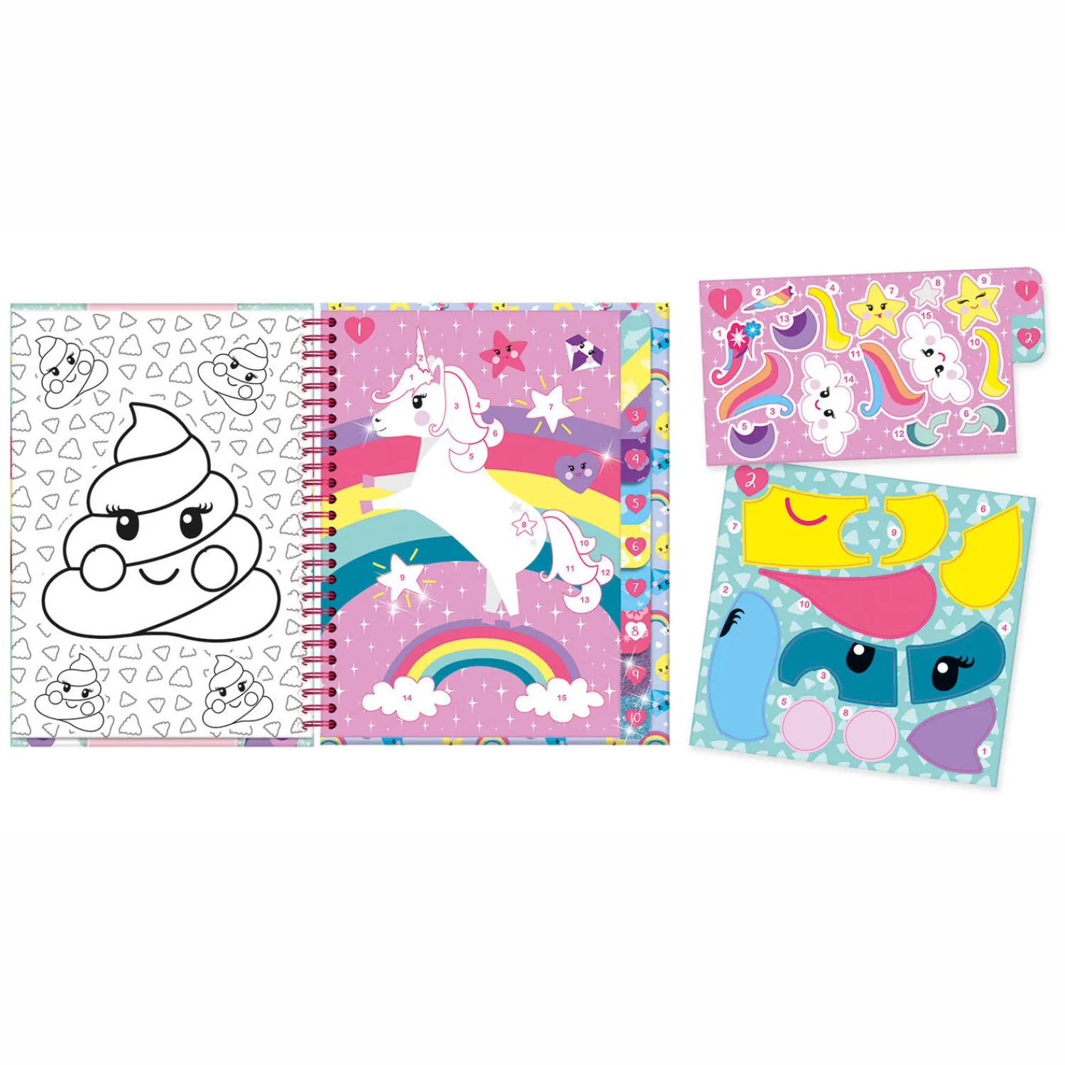 Stickerboek Stickeren op nummer Eenhoorn>Totum Outlet