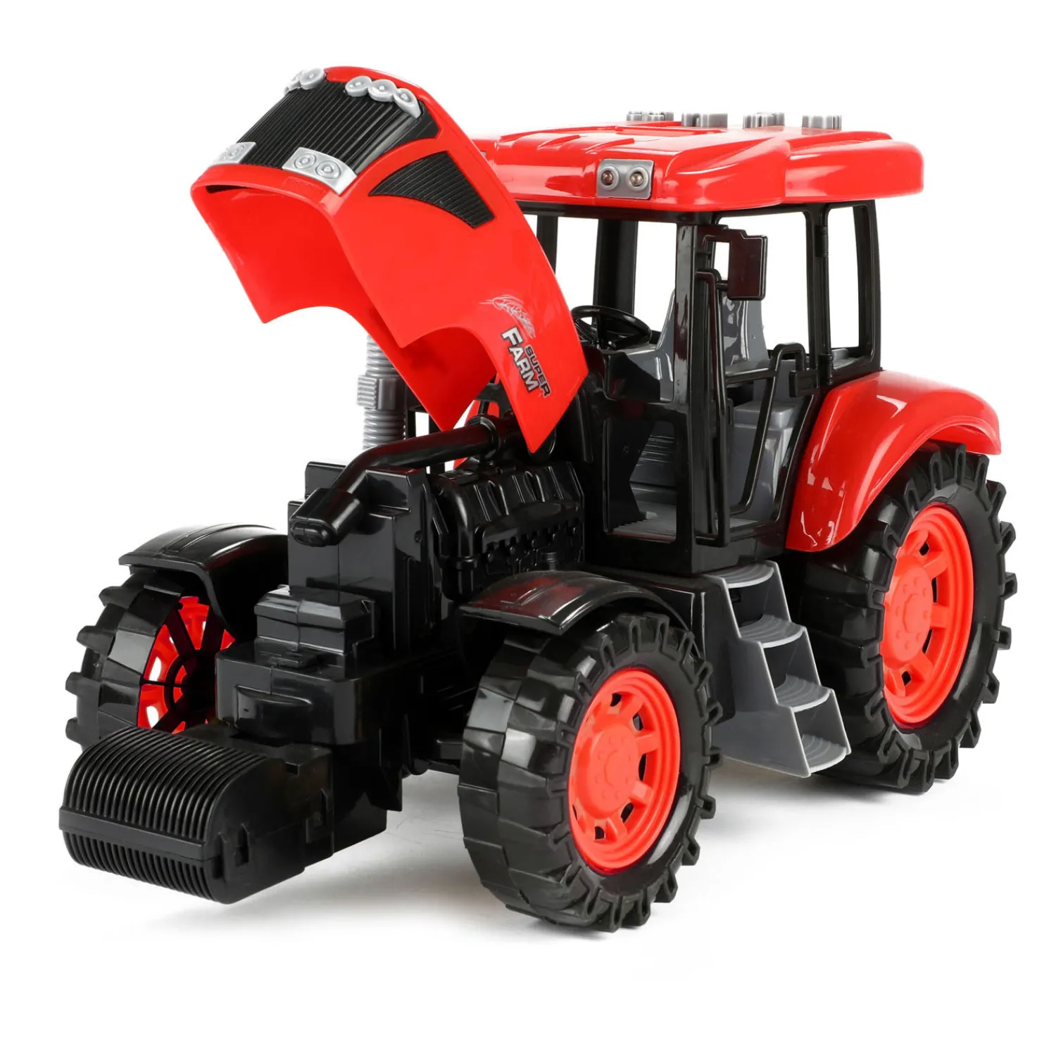 Tractor Groot met Licht en Geluid Rood>Toi-Toys Hot