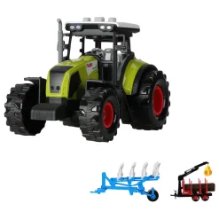 Tractor Schudder met Twee Aanhangers Online