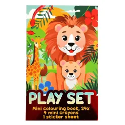 Traktatiesetje - Kleurboekje, Waskrijtjes en Stickervel - Jungle>Wins Holland Discount