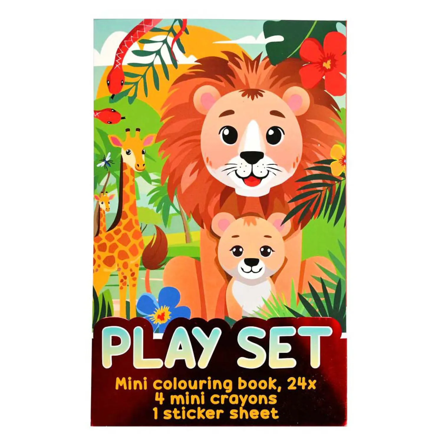 Traktatiesetje - Kleurboekje, Waskrijtjes en Stickervel - Jungle>Wins Holland Discount