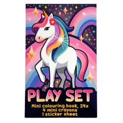 Wins Holland Traktatiesetje - Kleurboekje, Waskrijtjes en Stickervel - Eenhoorn Discount