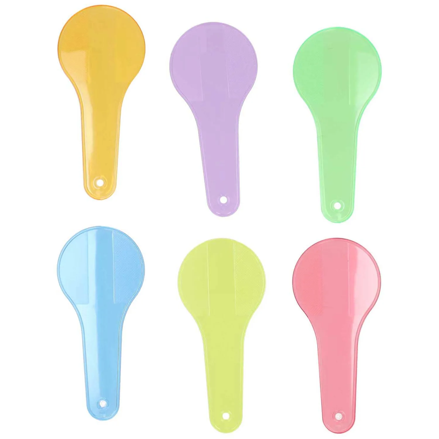 Transparante Kleurpaddels - 6st. Hot