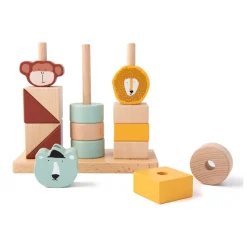 Houten Dieren Stapelblokken, 15dlg.>Trixie New