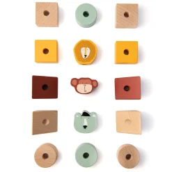 Houten Dieren Stapelblokken, 15dlg.><noscript><img width=