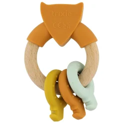 Houten Siliconen Activiviteitenring  - Mr. Fox>Trixie Hot